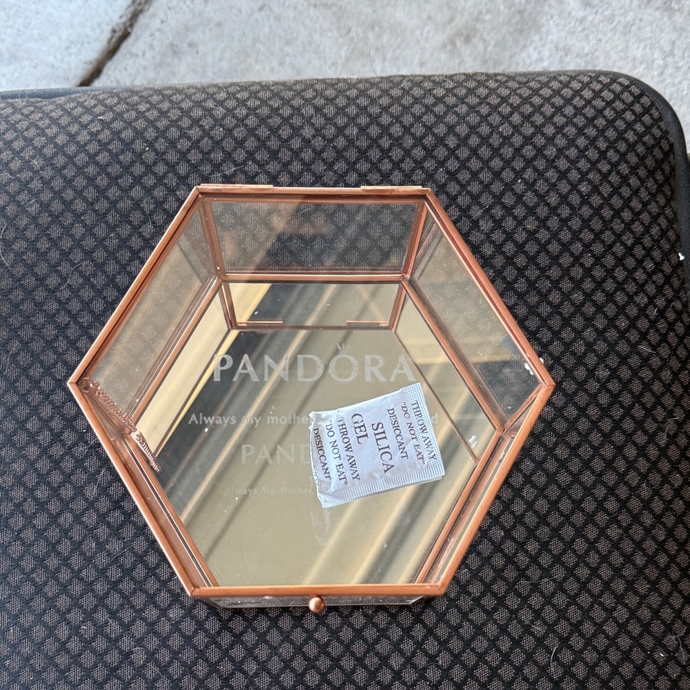 Pandora Rose Gold Hexagonal Jewelry Box